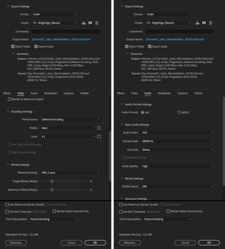 adobe premiere vbr 1 pass vs 2 pass