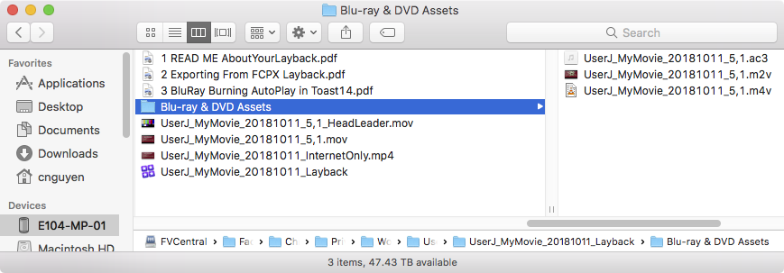 Burning a Blu ray in Toast Titanium or Compressor 2 Pop