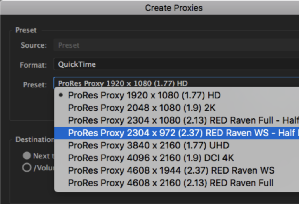 Basic Premiere Pro Proxy workflow