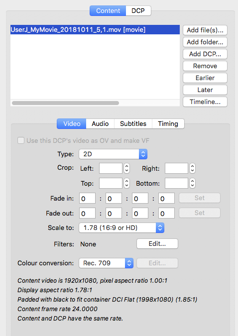 how to convert video files to dcp