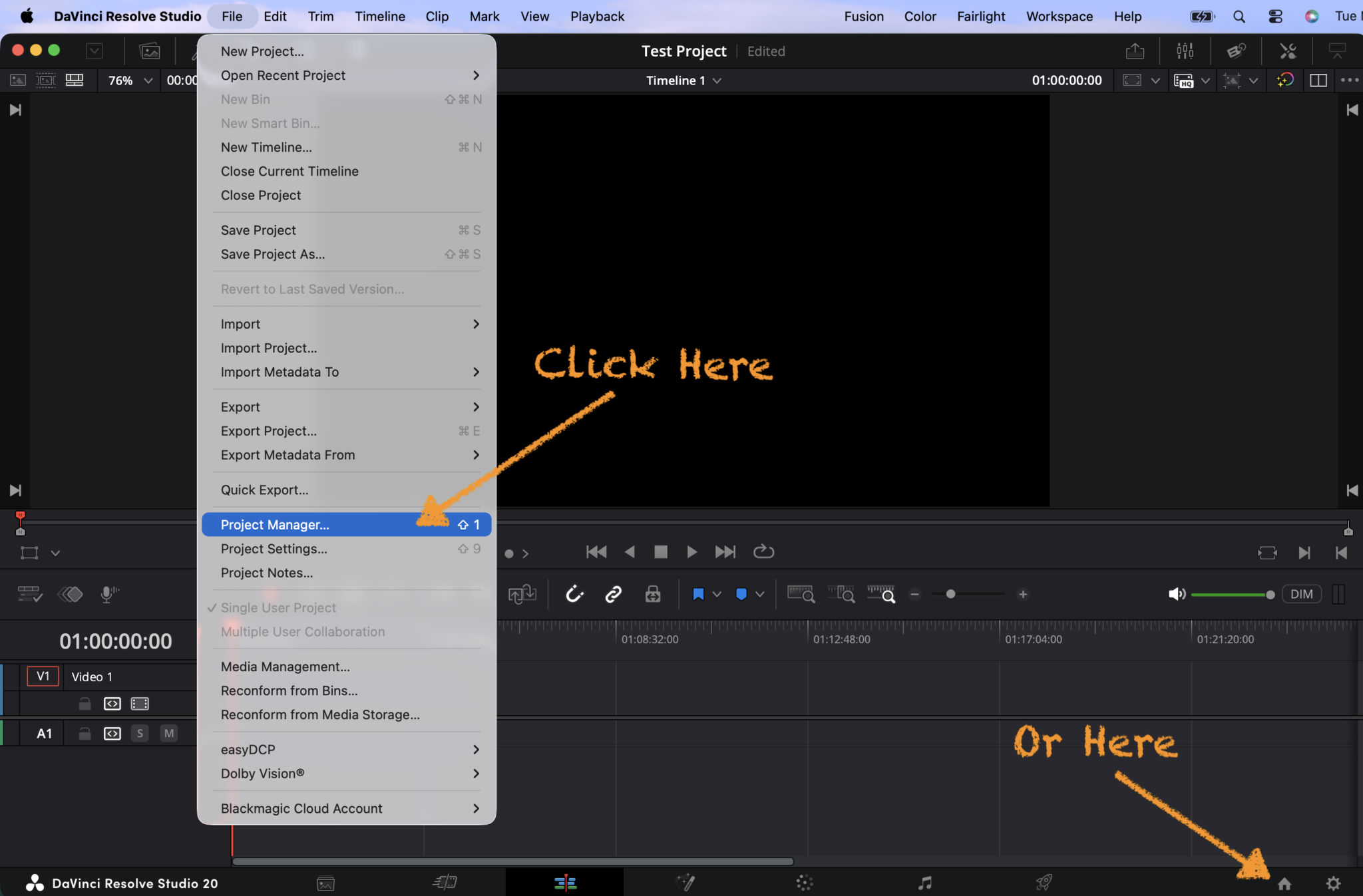 DaVinci Resolve Project Manager - 2 Pop